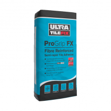 Ultra Tile Fix ProGrip FX Fibre Reinforced Semi-Rapid Flexible S1 Adhesive White 20kg